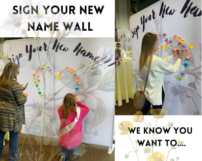 Sign your new name wall